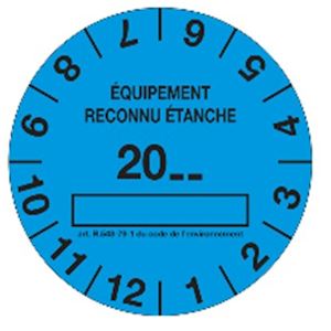  1 bobine de 100 etiquettes bleues etanche - 400x400px